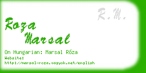 roza marsal business card